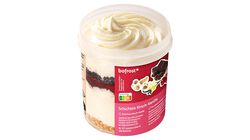 Vaschette - Couches de glace &agrave; la vanille et sauce cerise