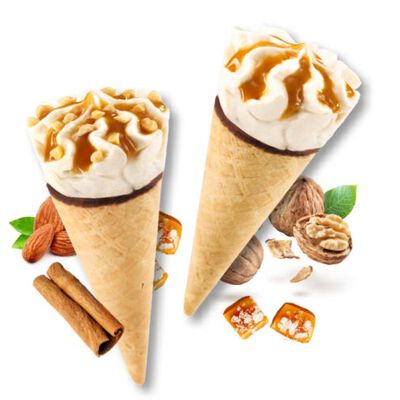 Coni - Mini-cornets &agrave; la cannelle et aux noix