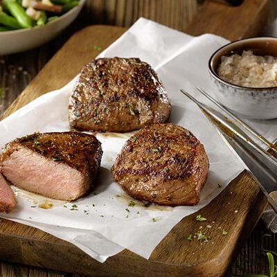 Panati / Preparati / Marinati - Mini-Rumpsteaks, mariniert