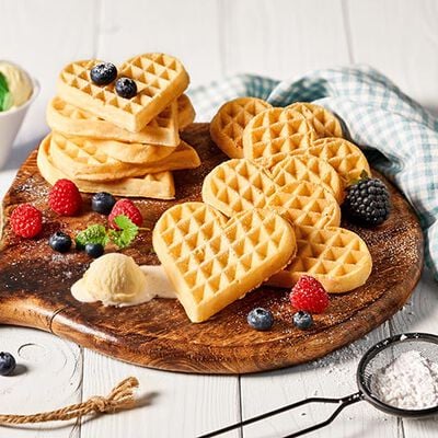 Pasticceria - Luftige Herzwaffeln