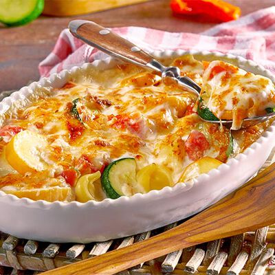 Pasta - Gratin de p&acirc;tes aux l&eacute;gumes