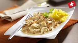 Panati / Preparati / Marinati - Schweinegeschnetzeltes mit Pilzrahmsauce