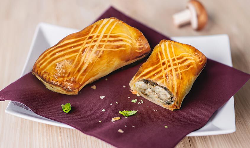 Panati / Preparati / Marinati - Poitrine de poulet en p&acirc;te feuillet&eacute;e avec champignons