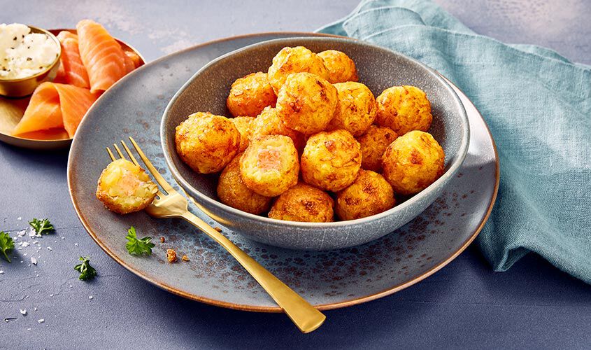 Rostini - Rösti-Bällchen mit Lachs