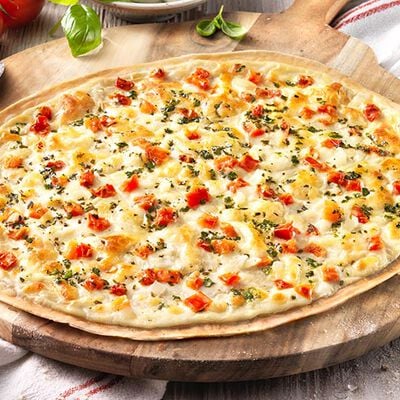 Aperitivo / Snack - Tarte flamb&eacute;e &agrave; la &laquo; Caprese &raquo;