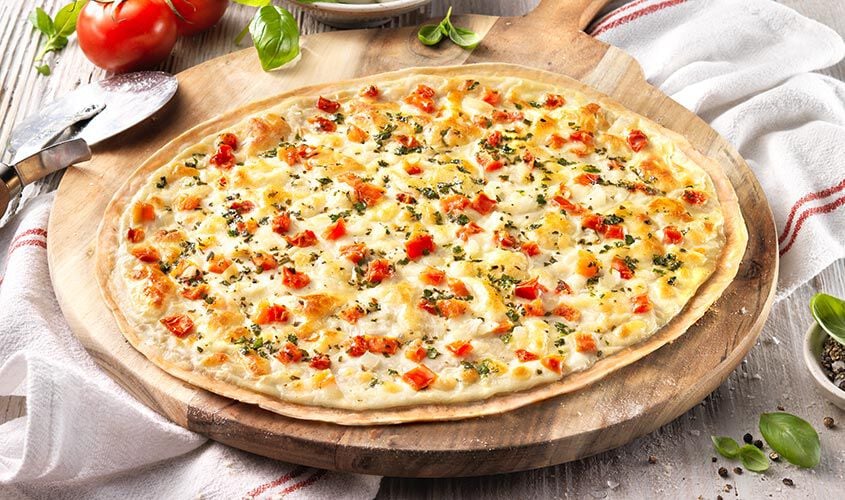 Aperitivo / Snack - Tarte flamb&eacute;e &agrave; la &laquo; Caprese &raquo;