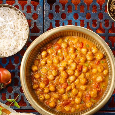 Inde - Kichererbsen-Curry mit Reis