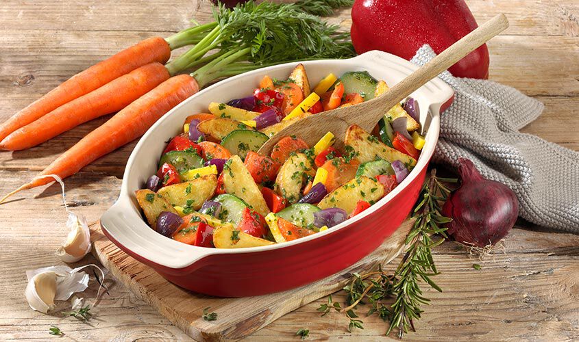 Cuisinés - Légumes colorés au four