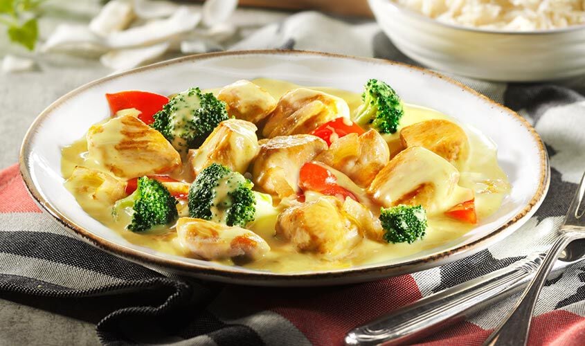 Panati / Preparati / Marinati - Tagliata di Pollo in Salsa di Cocco e Curry