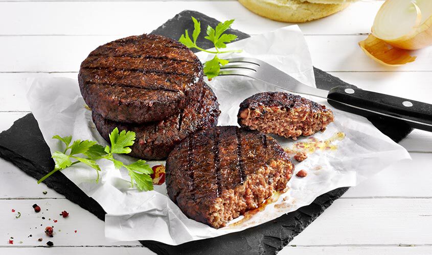 VEGANtische Burger aus Erbsenprotein Veggie Bofrost