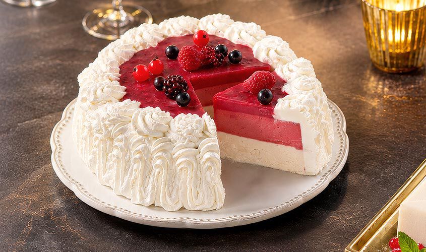 Tranci / Dessert - Vacherin glac&eacute; vanille-framboise