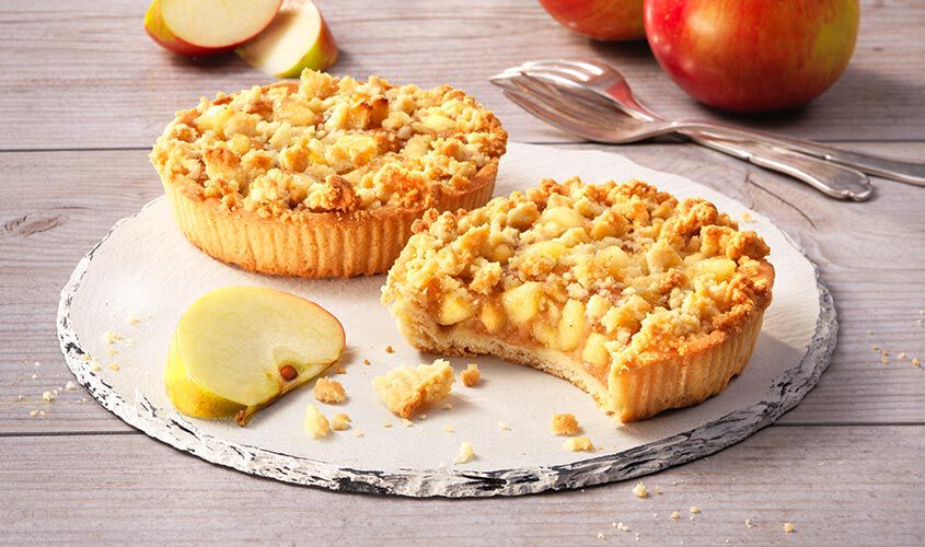 Fette / Mini Torte - Tartelettes crumble aux pommes et à la cannelle