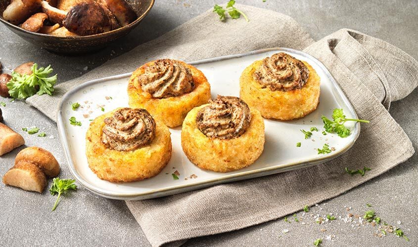 Rostini - R&ouml;stis au fromage frais et aux c&egrave;pes