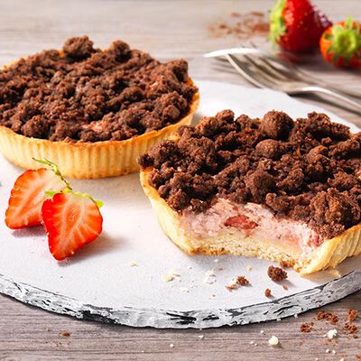 Fette / Mini Torte - 40% Tortine di Fragole e Quark con Crumble