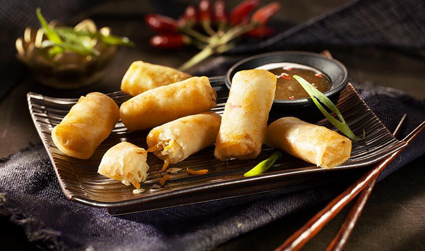 Fingerfood / Snack - Mini rouleaux de printemps v&eacute;g&eacute;tariens