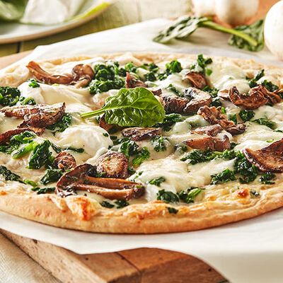 Pizze - Schiacciata Spinaci e Funghi Grigliati