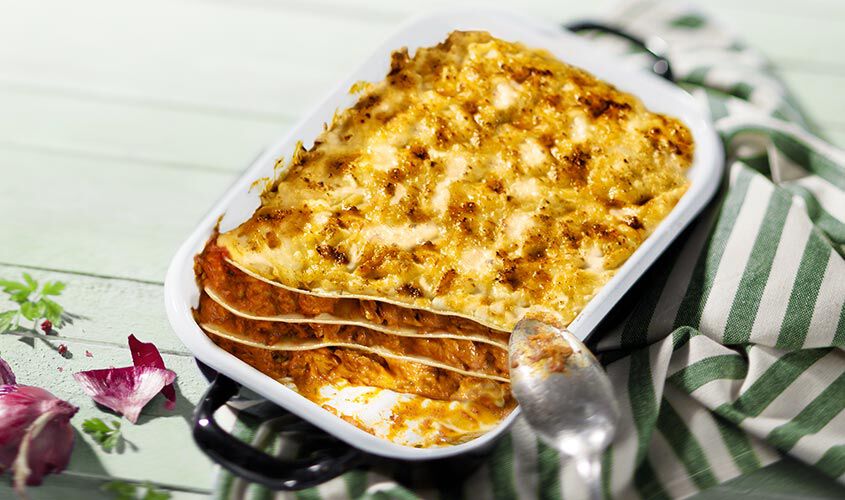 Vegetariano - Veggie lasagne &agrave; la &laquo; bolognaise &raquo;