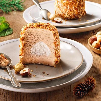 Tranci / Dessert - Haselnuss-Glacekuppel