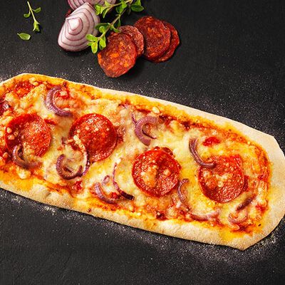 Pizze - Pizza alla Pala Salame Piccante e Cipolla Rossa