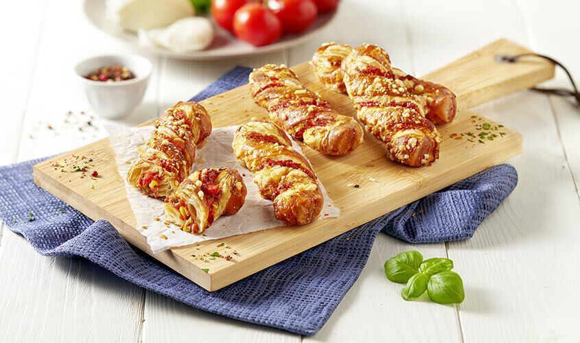 Snack - Twister à la tomate et mozzarella  