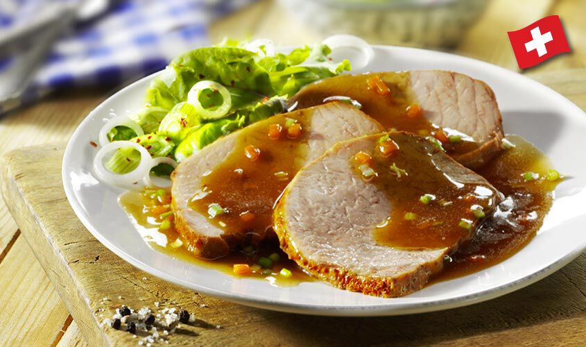 Panés/Préparés/Marinés - Rôti de porc en sauce