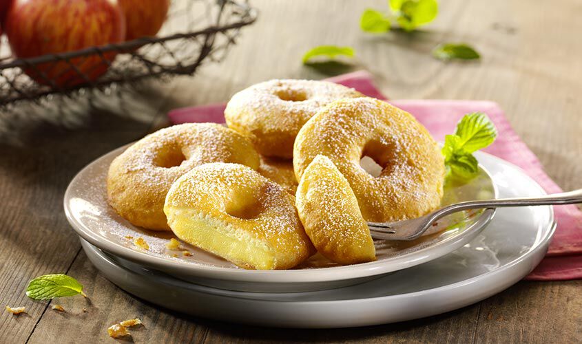 Dessert - Apfelringe im Backteig