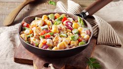 Specialit&agrave; in Padella - K&uuml;rbis-Gnocchi-Pfanne mit Poulet