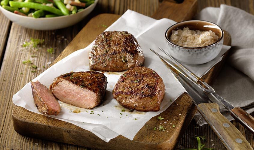 Panati / Preparati / Marinati - Mini-Rumpsteaks, mariniert