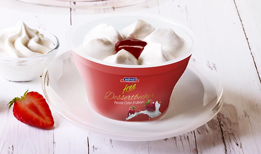 Coupes - Coupe dessert panna cotta-fraise