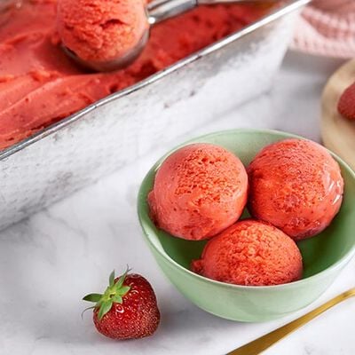 Vaschette - Erdbeer-Sorbet