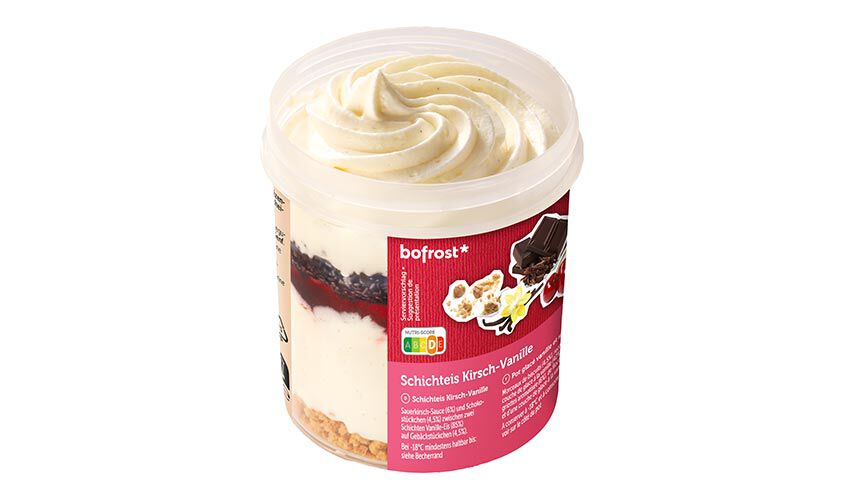Vaschette - Schichtglace Kirschen-Vanille
