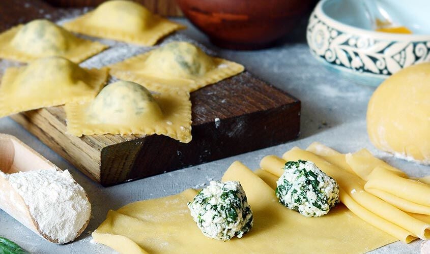 Pasta - P&acirc;tes farcies de ricotta, &eacute;pinards et beurre de montagne