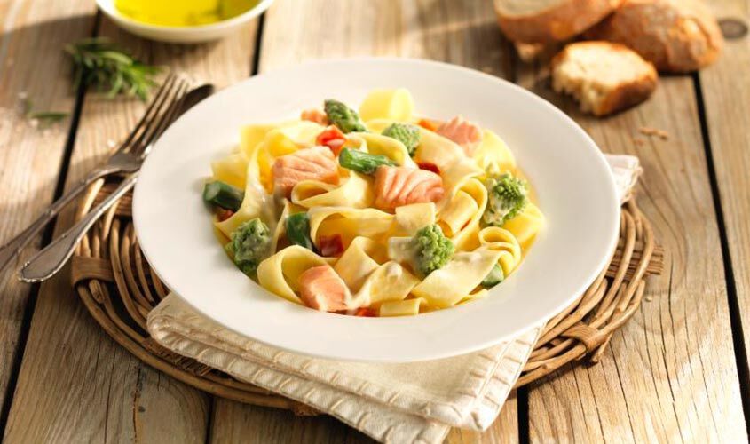 Pasta - Tagliatelle mit Lachs