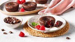 Fette / Mini Torte - Cœurs coulants au chocolat et à la framboise