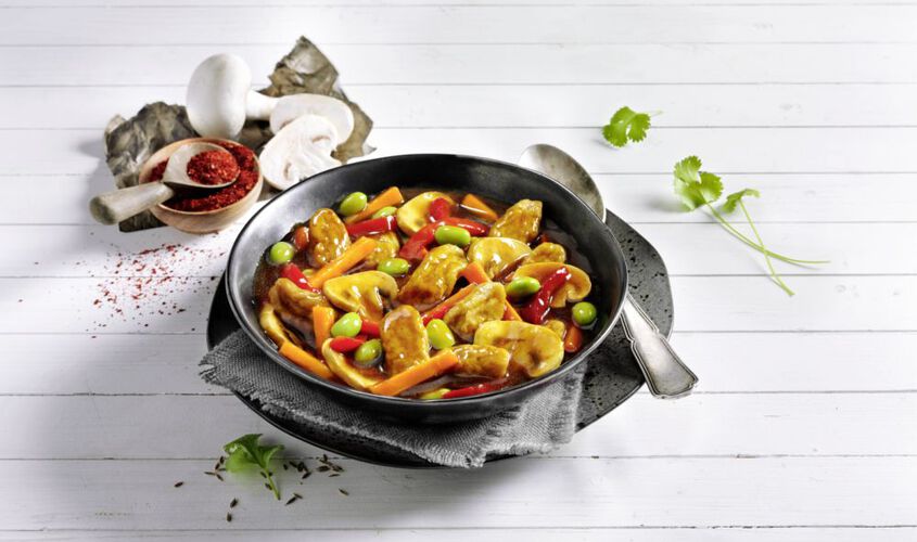 Poêlées - VEGANtische Chop-Suey aus Weizen