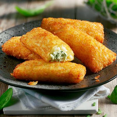 Specialit&agrave; - Bouch&eacute;es de pommes de terre au fromage frais et aux &eacute;pinards