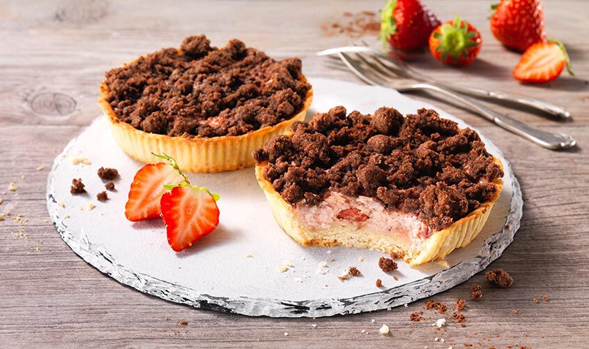 Fette / Mini Torte - Tortine Crumble Fragola