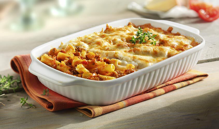 Pasta - Gratin de macaronis &agrave; la bolognaise