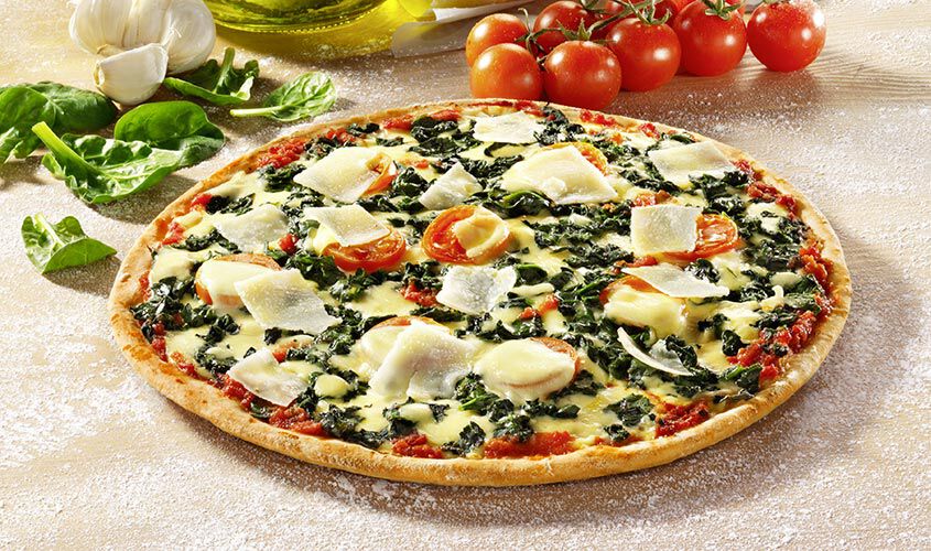 Pizze - Pizza Spinaci e Grana Padano &oslash; env. 27 cm
