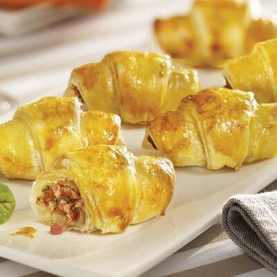 Snack di Pasta Sfoglia - Petits croissants au jambon