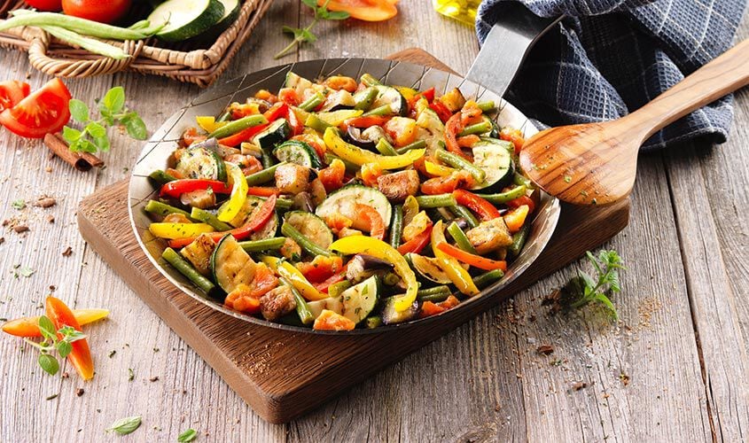 Preparate - L&eacute;gumes saut&eacute;s &agrave; la grecque