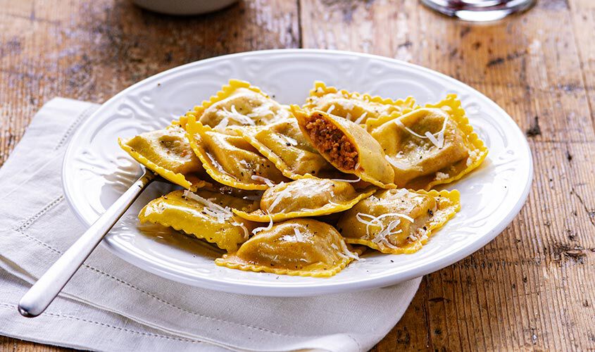 Poêlées - Raviolis à la bolognaise