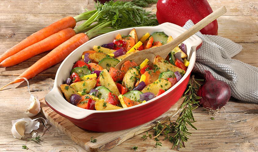 Preparate - L&eacute;gumes color&eacute;s au four