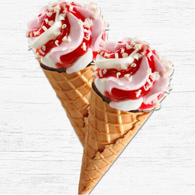 Cones - Vanille-Erdbeer Cornet 