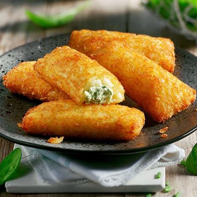 Specialit&agrave; - Bouch&eacute;es de pommes de terre au fromage frais et aux &eacute;pinards