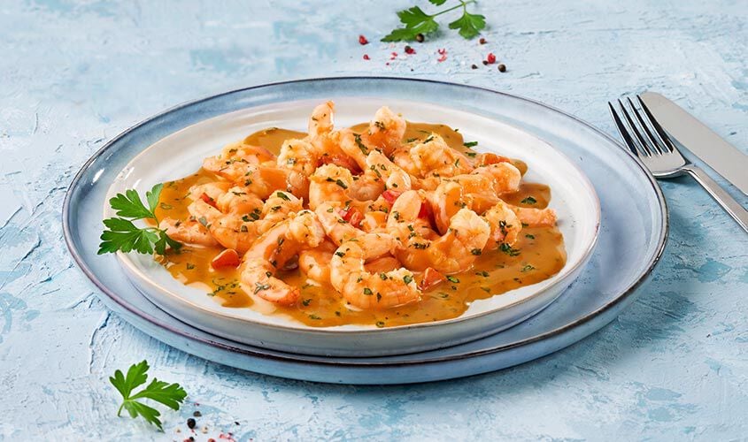Frutti di mare - Gamberetti all'Aglio e al Pomodoro