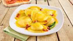 Pasta - Mezzelune con Asparagi e Pancetta