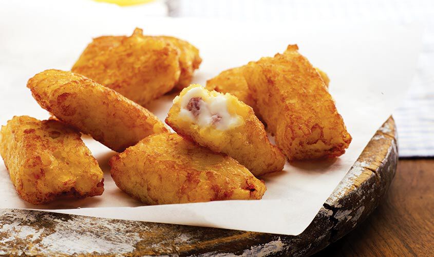 Specialit&agrave; - Bouch&eacute;es de pommes de terre au jambon et &agrave; la mozzarella