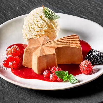 Fette / Mini Torte - Mousse au Chocolat Sternschnuppe