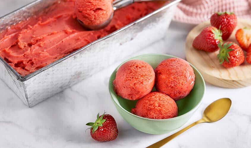 Vaschette - Erdbeer-Sorbet